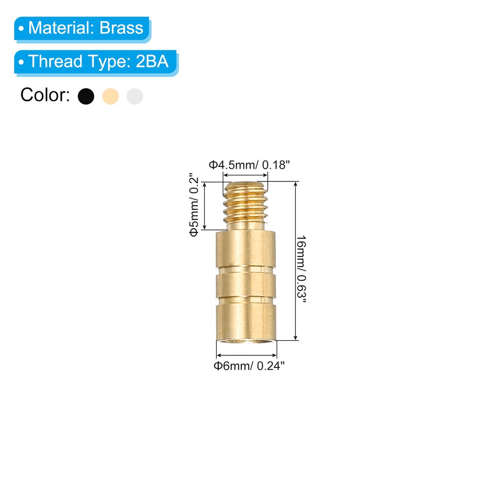 9Pcs Dart Weights 2g Brass Add Accentuator 2BA Thread Gold Silver Black
