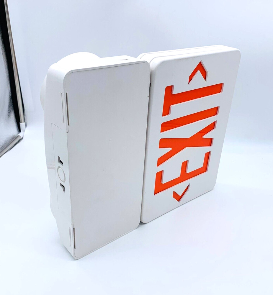 SRB TECHNOLOGIES DUAL FACE, LED EXIT/INCANDESCANT EMERGENCY LIGHT COMBO