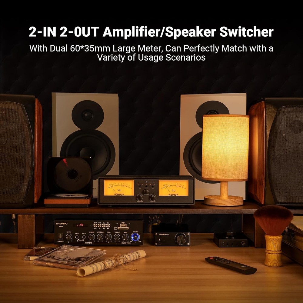 Amplifier Speaker Box with VU Meter