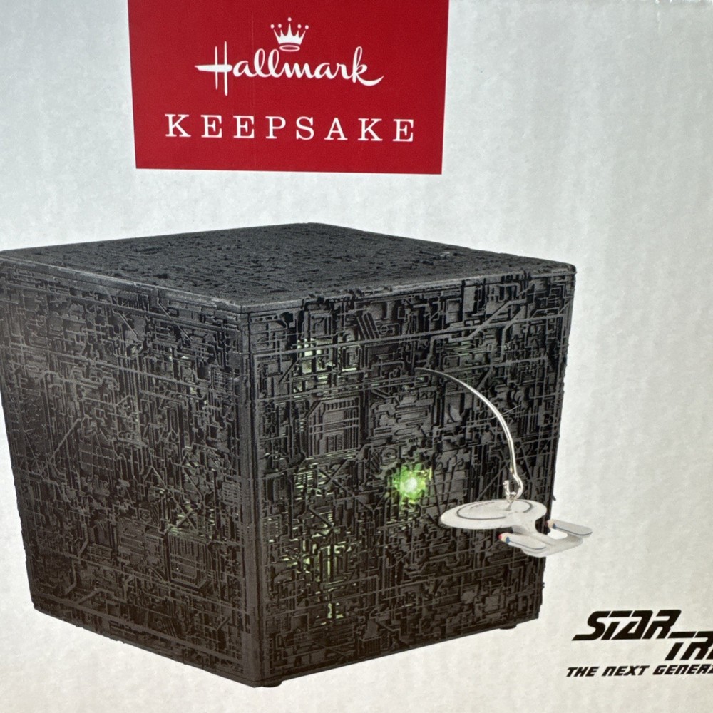 Hallmark Star Trek Borg The Next Generation USS Enterprise Table Decor Beware