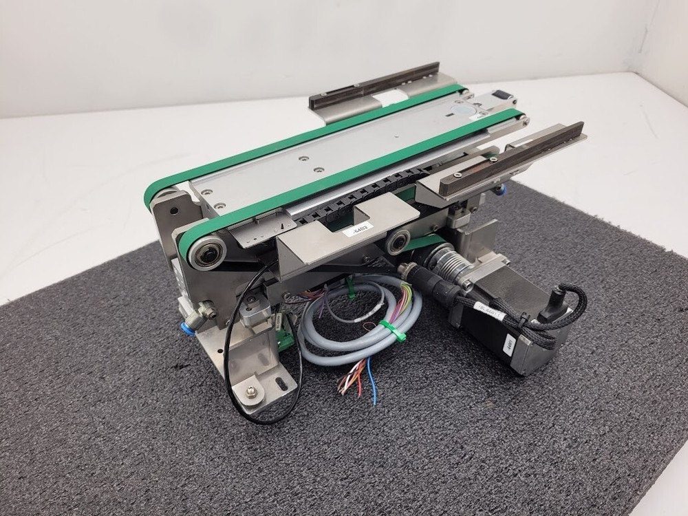 Beckhoff Stepper Motor Driven Extendable 2 Belt Conveyor 13" to 19" Extension A