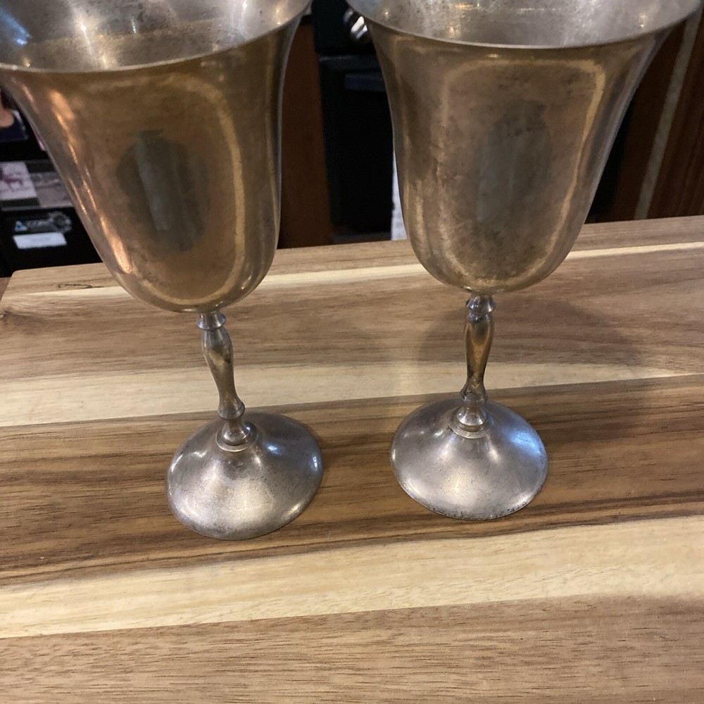 Solid Brass Goblets Made In India 25th Anniversary Maurice Dutchin