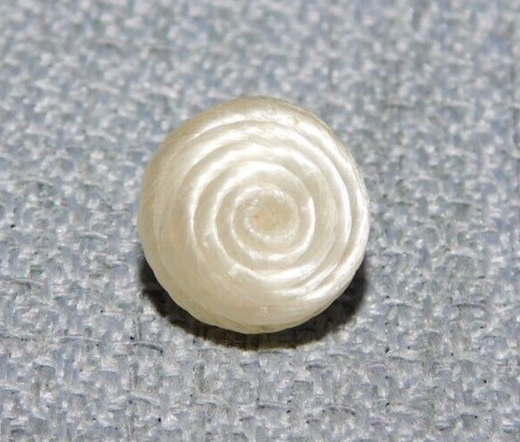 Antique Vtg  Button with Applied Glass Apx: 7/8"~#401-A