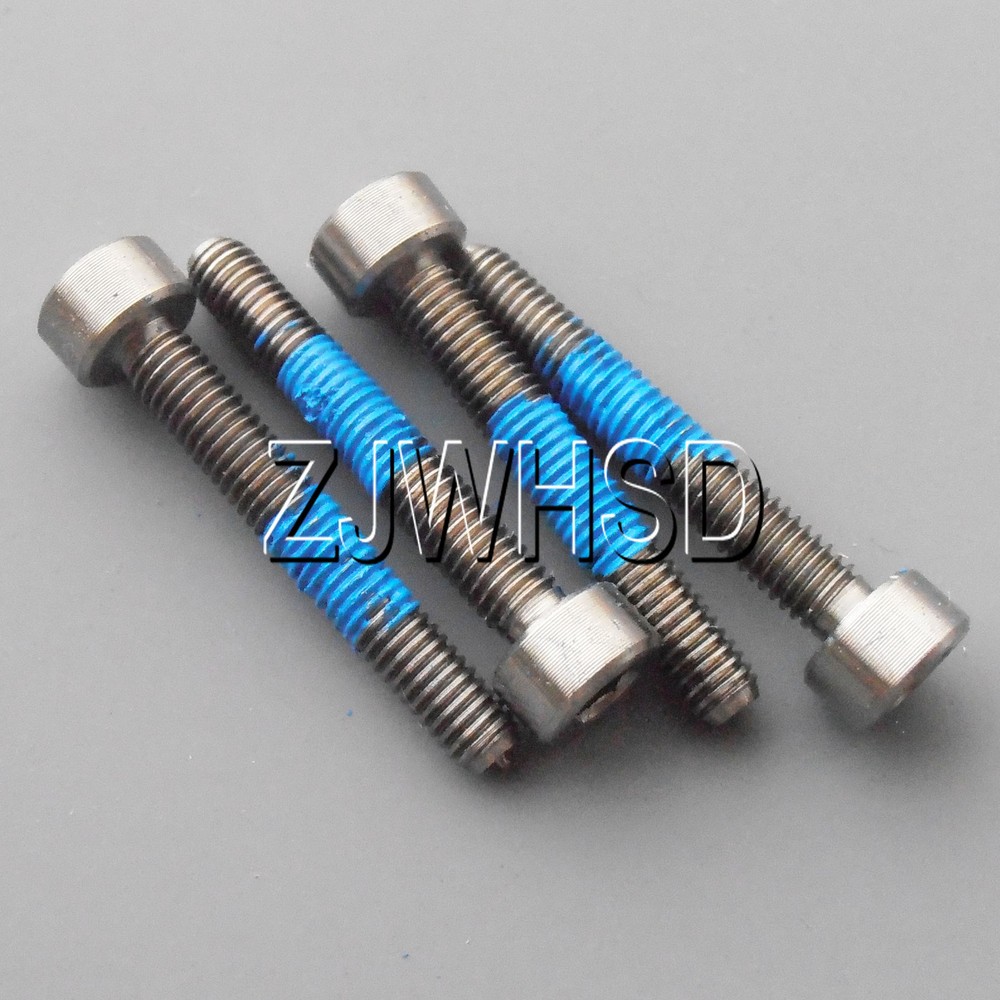 4pcs M3 x 20 mm Ti Titanium Screw Bolt Allen Hex Socket Cap Head + Thread Locker