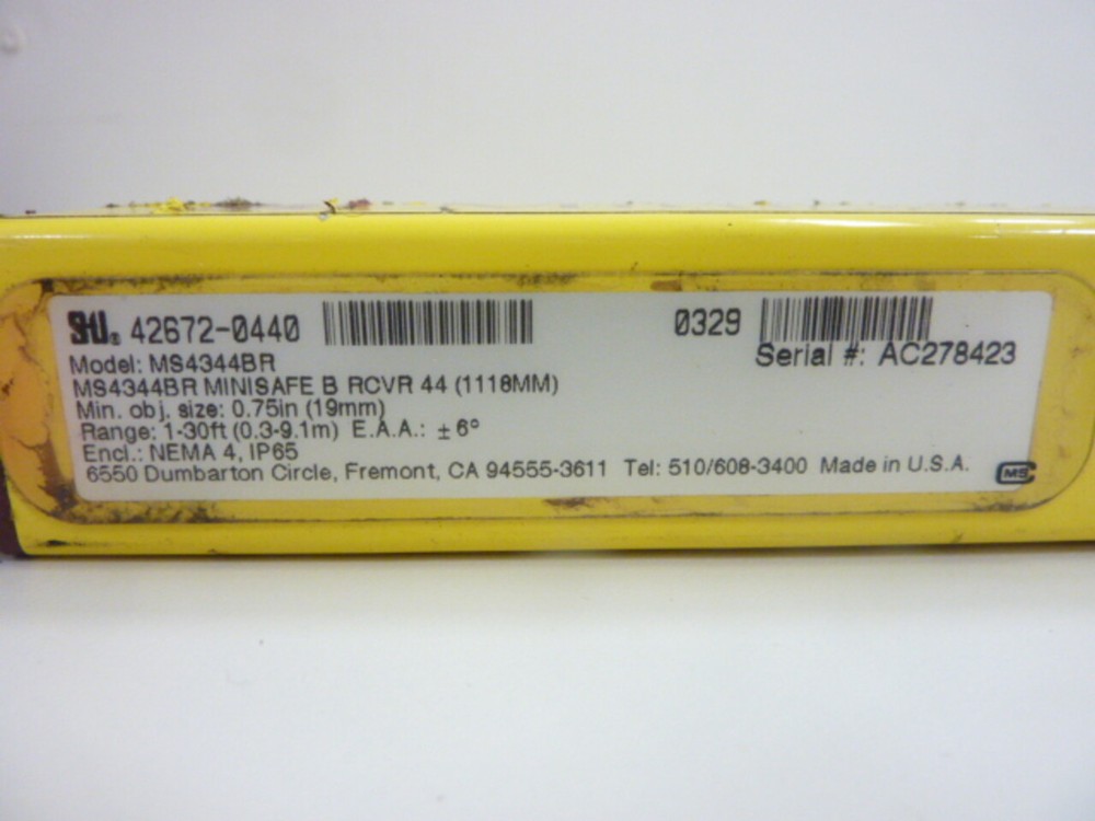 STI Light Curtain Receiver MS4344BR Used #43729