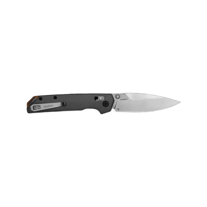Kershaw 2038 Iridium Folding Knife 3.4" D2 59-60 Stonewashed Spear Point Plain