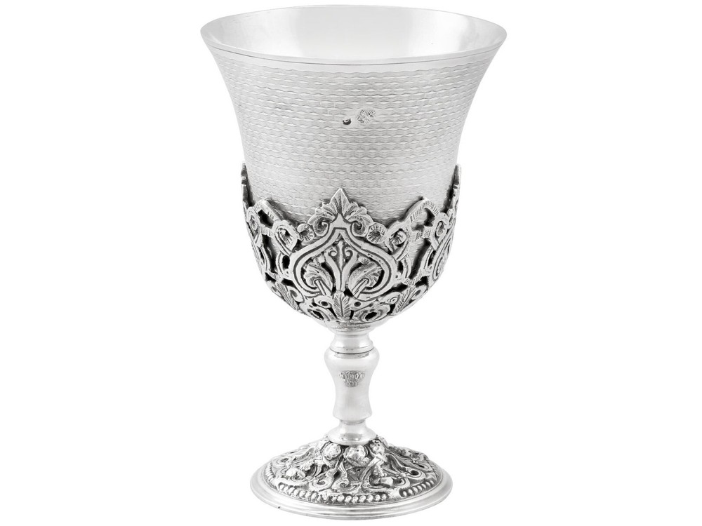 Turkish Silver Goblets - Antique Circa 1880