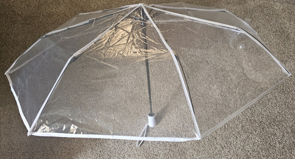 Stadium Appropriate Full Automatic Clear Foldable Umbrella Auto Open