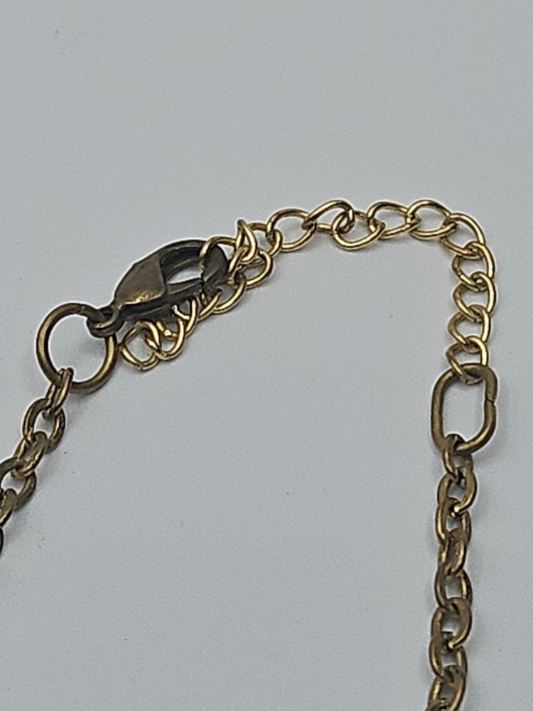 Brass mixed metal MCM Triangular Stacked Bohemian Neckalce