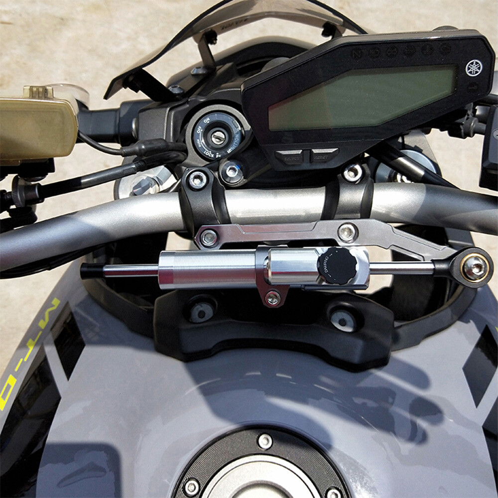For Universal Motorcycle Adjustable Steering Damper Stabilizer Linear Control