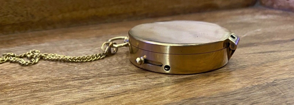 Antique Finish Solid Brass Working Compass