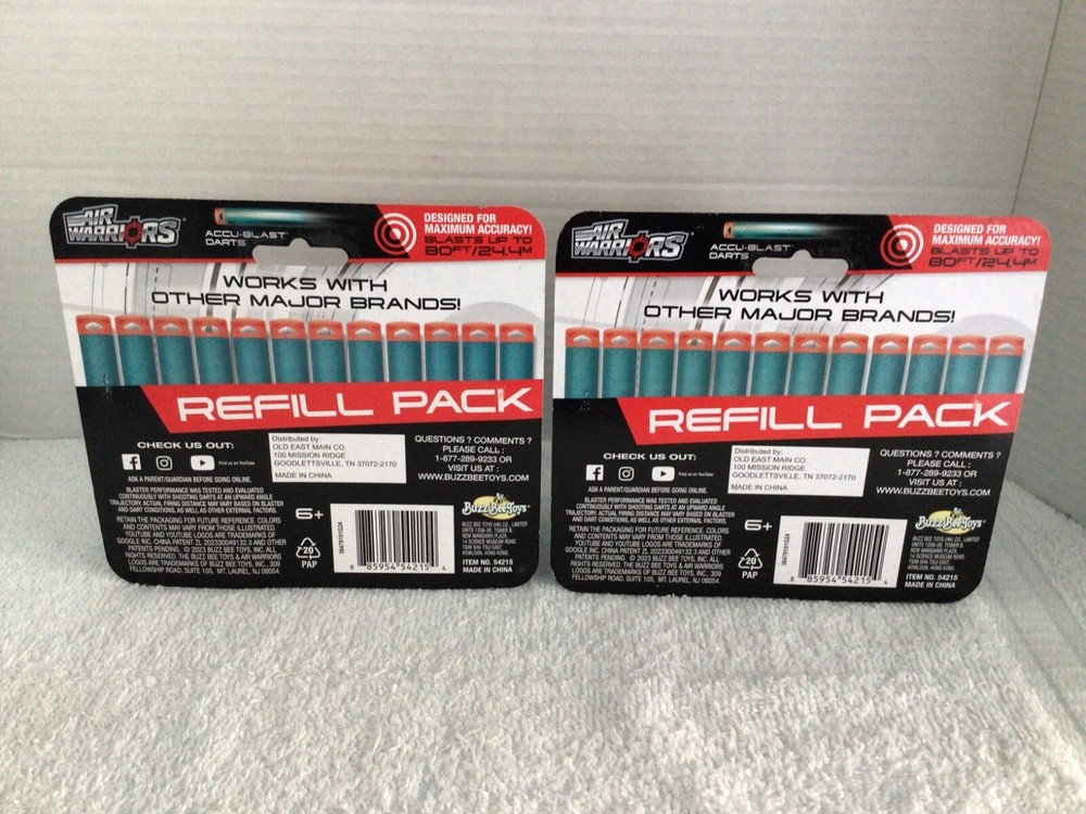 Air Warriors Accu Blast Darts Refill Pack 50 Darts Per Pack