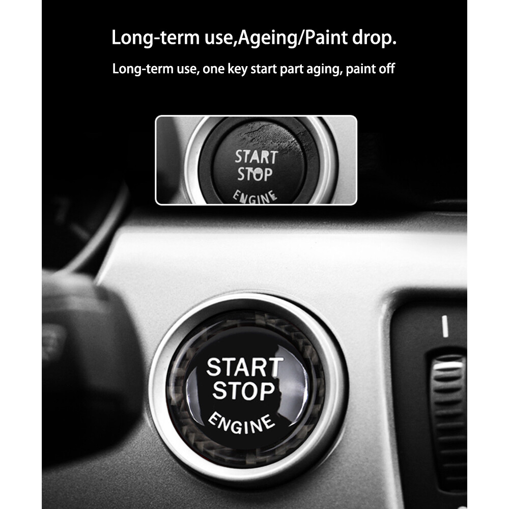 Engine Start Stop Button Replace Cover With Ring For BMW E90 E92 E93 2009-2012