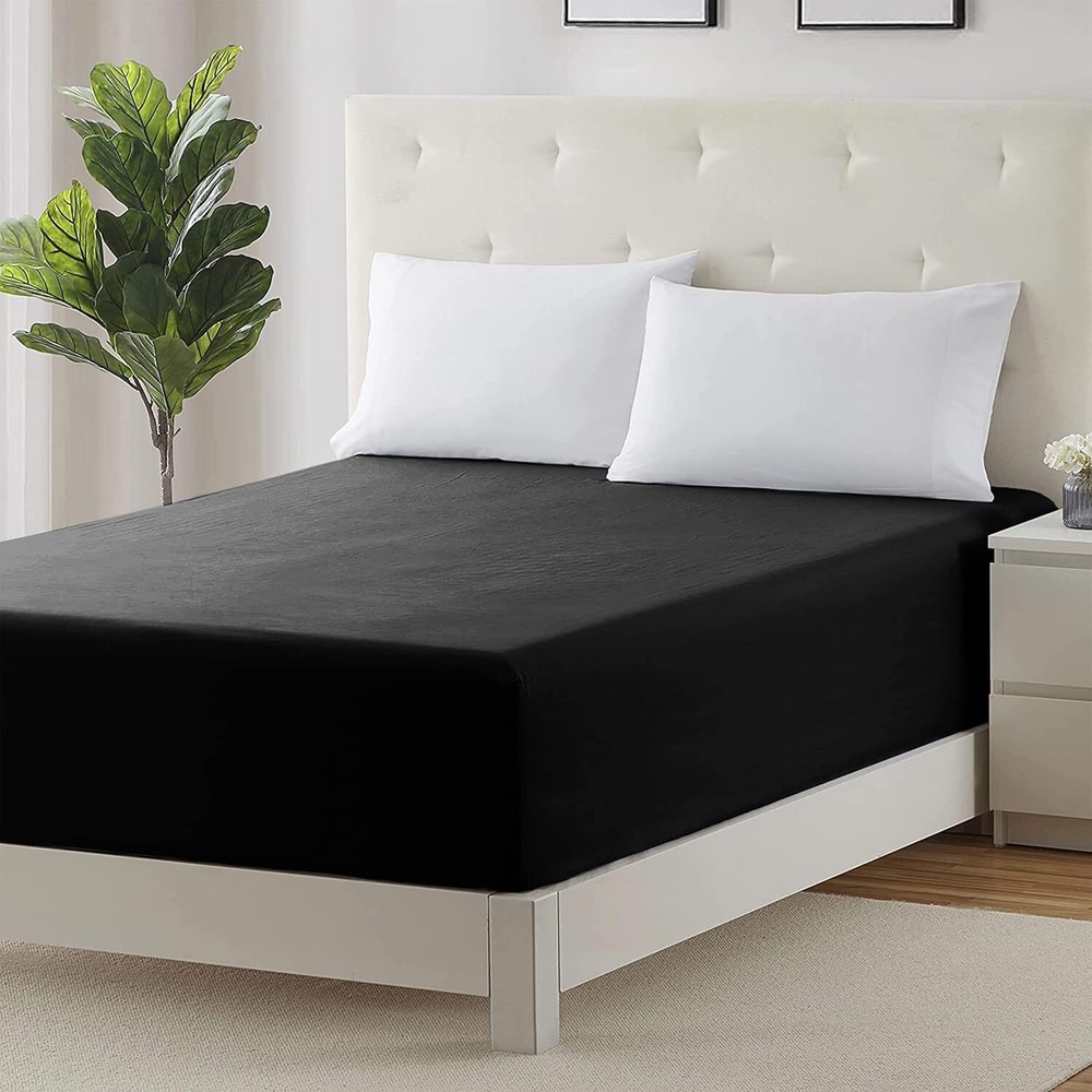 18"- 21" Extra Deep Pocket Fitted Sheet Elastic Corner Straps Soft Bed Sheet Set