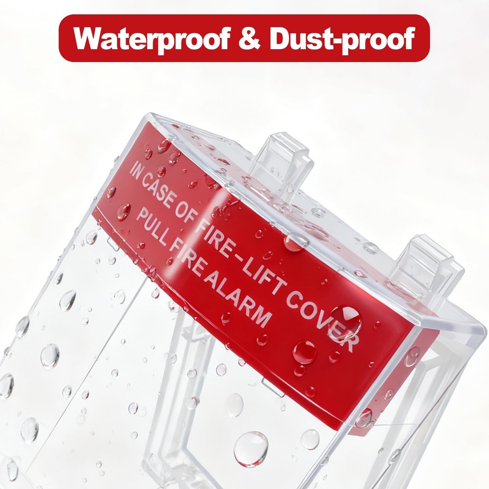Fire Alarm Cover– Protective Clear Polycarbonate Shield for Wall Fire...