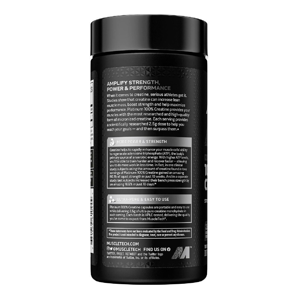 MuscleTech Platinum 100% Creatine 100 Capsules
