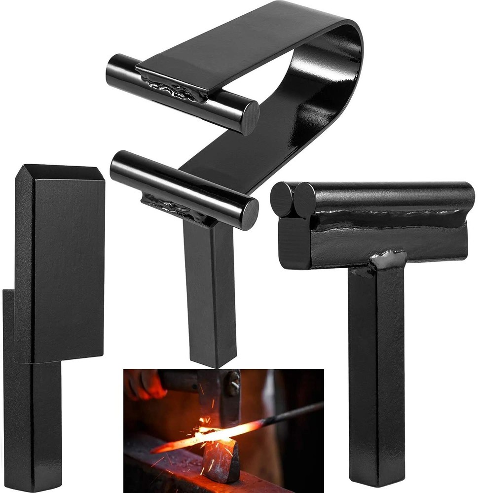 3/4" Blacksmith Anvil Forge Hardy Tool Hot Cut Creasing Stake Spring Fuller set.