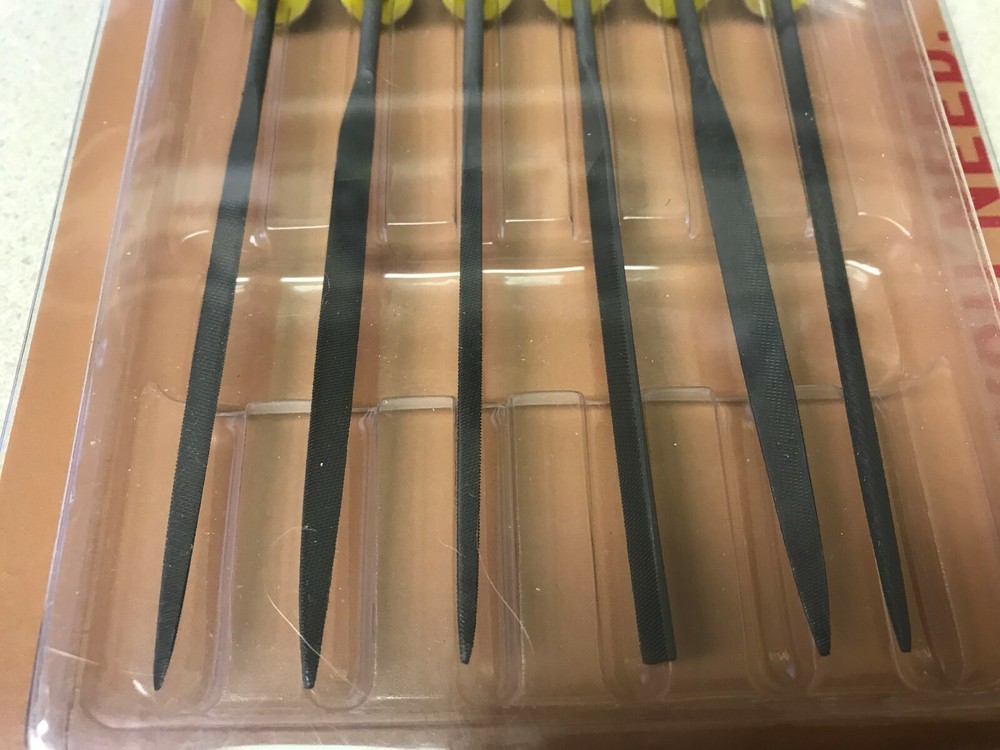 6pc 6" Coarse Cut Needle File Set Plastic Handle - Workshop - new