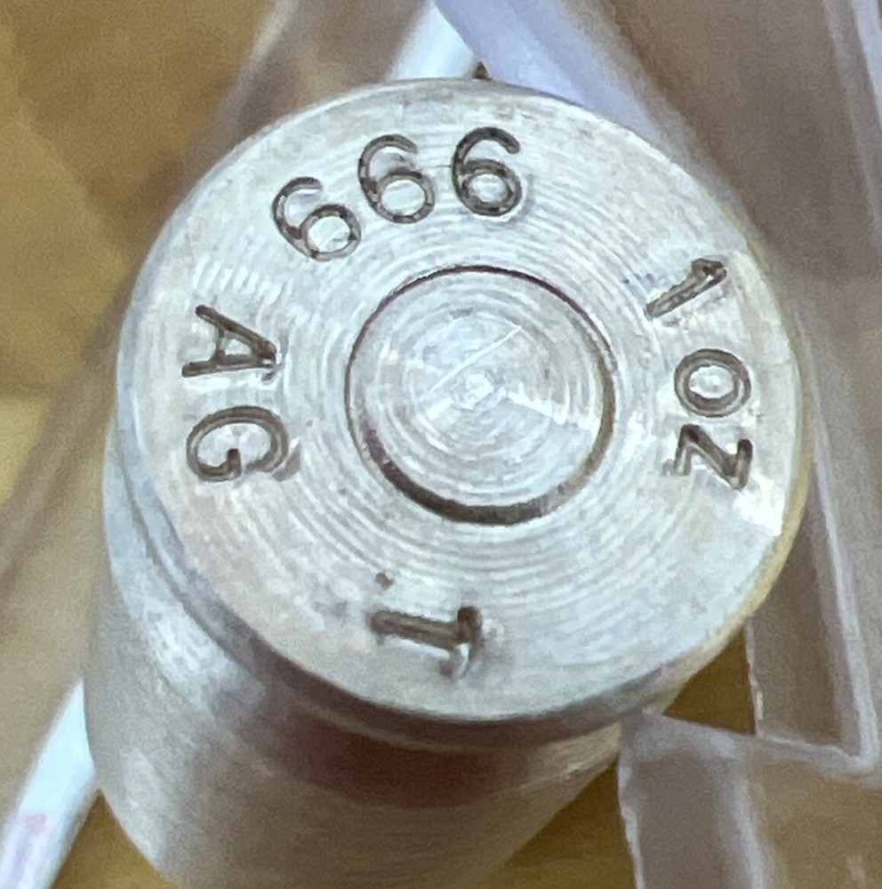 1 oz Silver Bullet .45 Caliber - .999 Fine