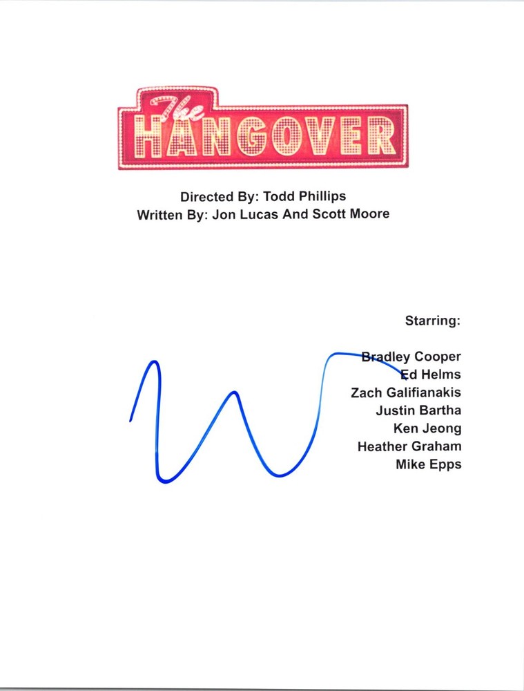 Ken Jeong The Hangover Actor Signed Script 8.5x11 Cover Sheet COA