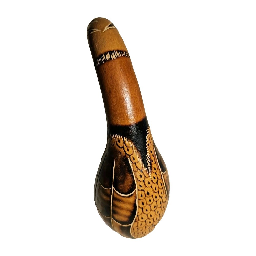 Hand Painted Andean Peruvian Bird Gourd 5 1/2"