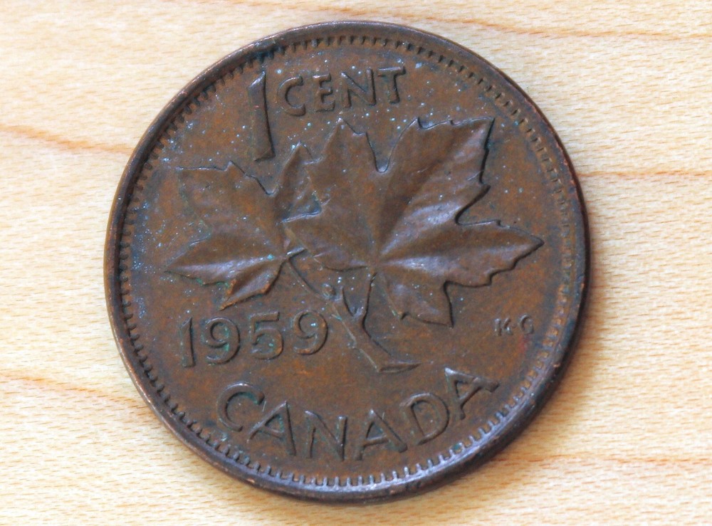 1959 Canada 1 Cent Elizabeth II