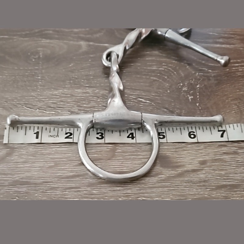 Stainless Steel Full Cheek Corkscrew Snaffle 4 1/2" mouth