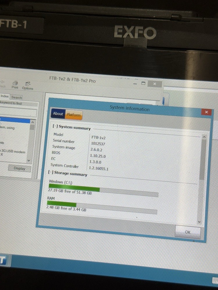 EXFO OTDR FTB-1V2 with FTB-720C