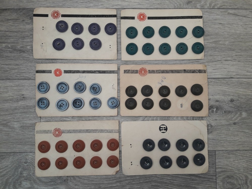 Six Sets Soviet Vintage Buttons. USSR Original