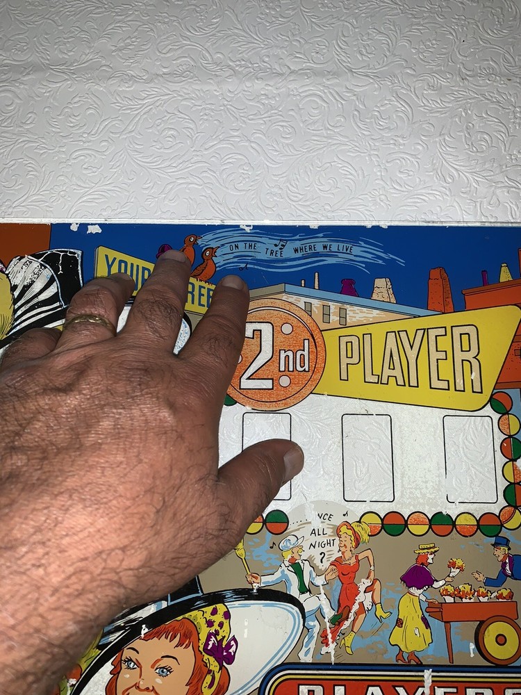 Gottlieb Mayfair pinball machine game Backglass