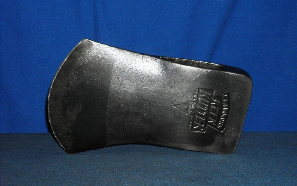 Keen Kutter EC Simmons Hardware Vintage Single Bit Axe Head Etched Embossed Logo