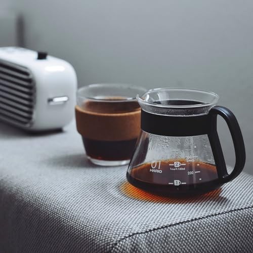 V60 Glass Range Coffee Server, Black 360ml