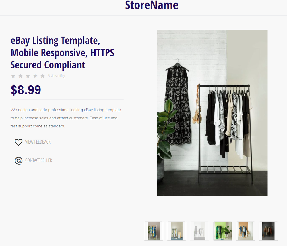 Mobile Responsive ebay Listing Template 2023 | HTTPS Secured Compliant