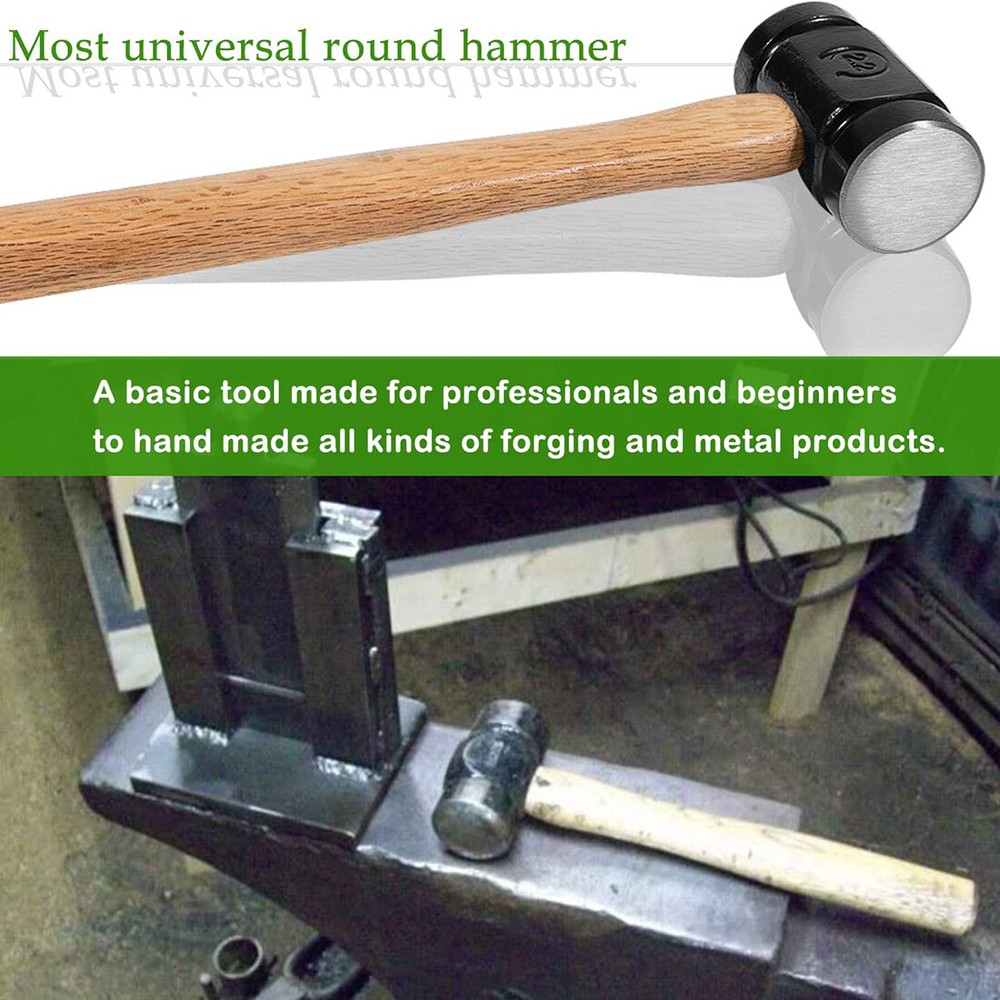 61B Hammer for Handmade Farrier Forge Tool Versatile Blacksmith Hammer 36OZ