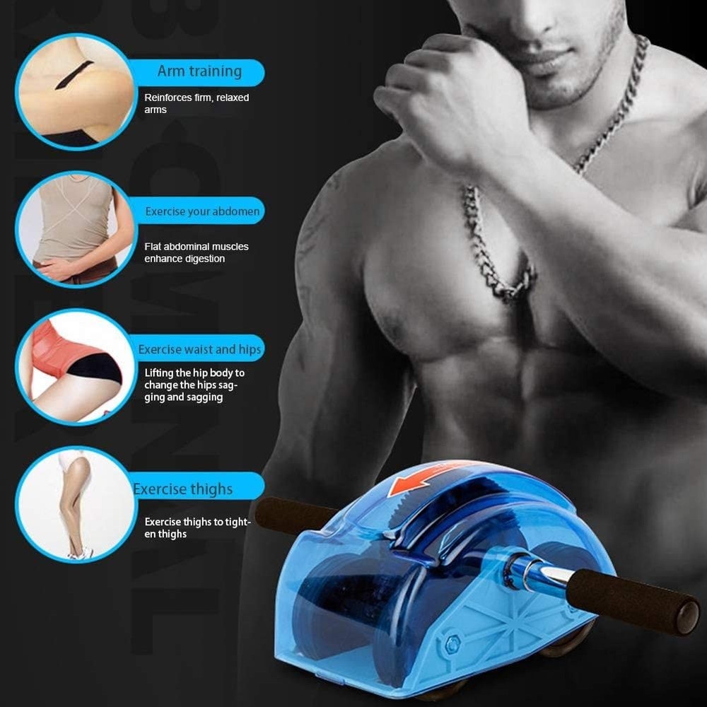 Ab Roller for Abs Workout - Abdominal Exercise Rollers with 4 Wheels, Muscle ...