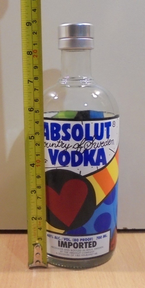 ABSOLUT VODKA LIMITED EDITION BOTTLE 700ML EMPTY DESIGNED BY ROMERO BRITTO