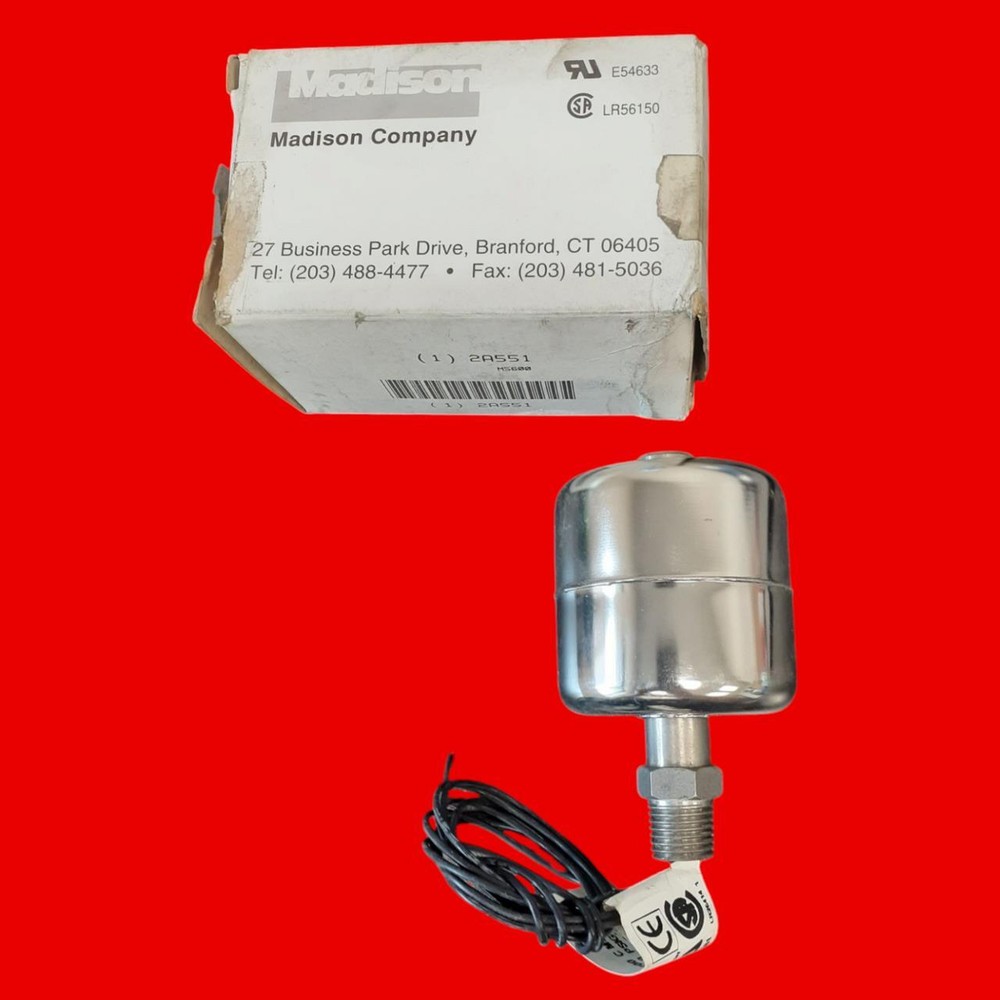 Madison 2A551 Closed Liquid Level Switch: Selectable, SPST, Stainless Steel