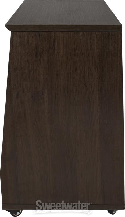 Gator Frameworks Elite 12U Angled Studio Rack - Dark Walnut Brown