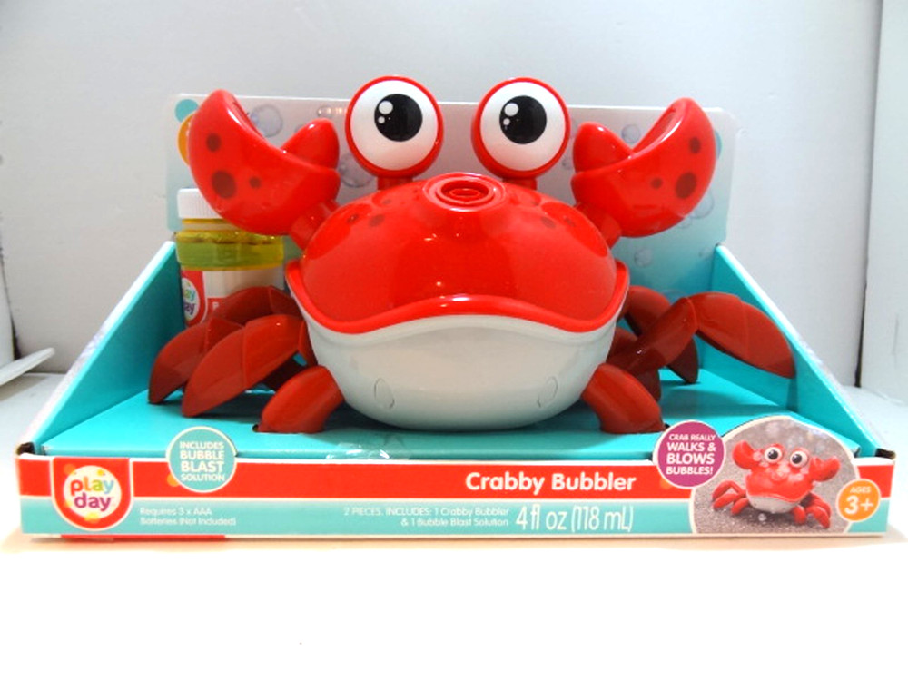 Play Day  Walking Crabby Bubbler W/ 4 oz. Bubble Blasting Solution