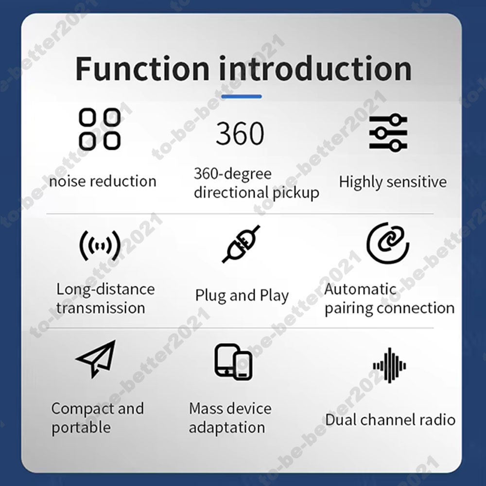 Wireless Lavalier Microphone Vlog Live Stream Mic For Phone Android iPhone ipad