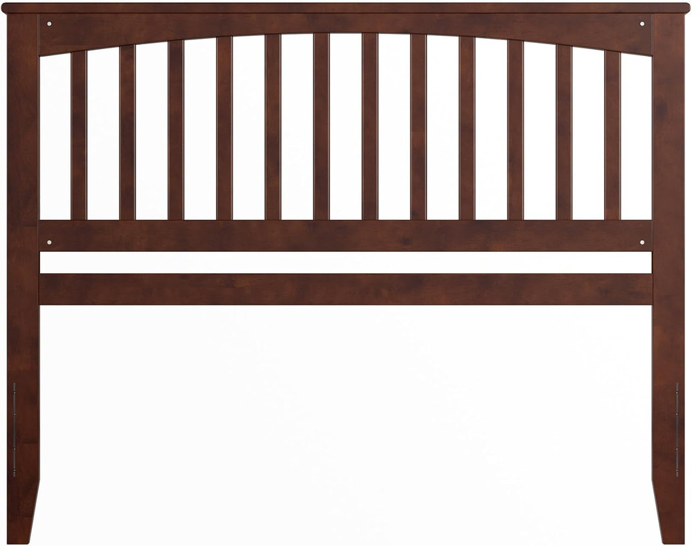 Elegant Walnut Mission Queen Solid Wood Headboard - Timeless Design