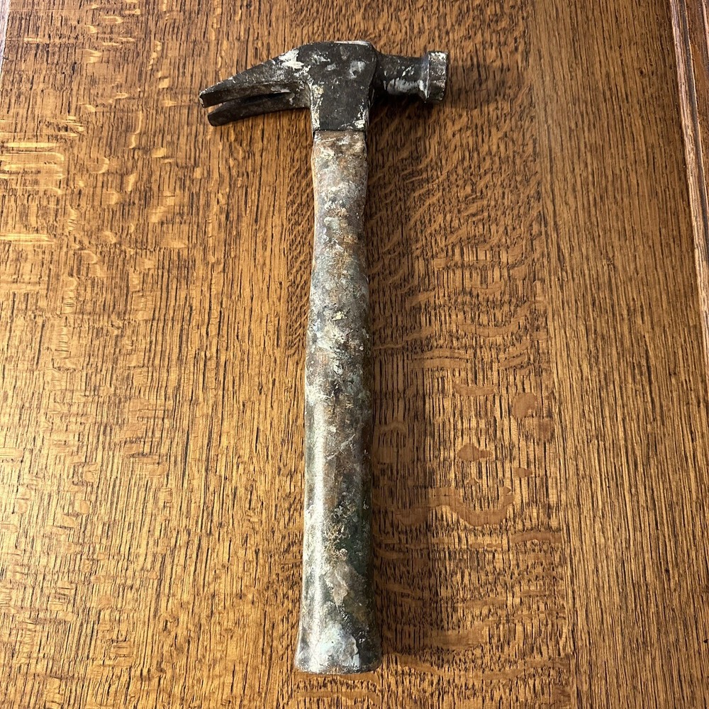 Vintage Dunlap Straight Claw Hammer Wood Handle