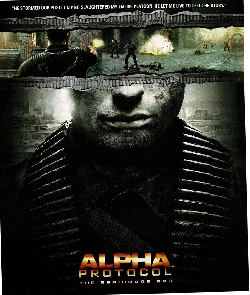 2009 Alpha Protocol Video Game Vintage Print Ad 3 Sega
