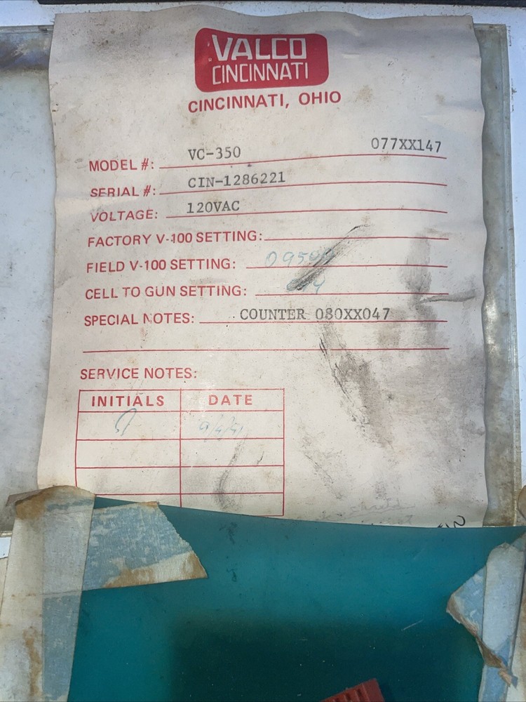 Valco Cincinnati Control System with Jam Detection + Encoder