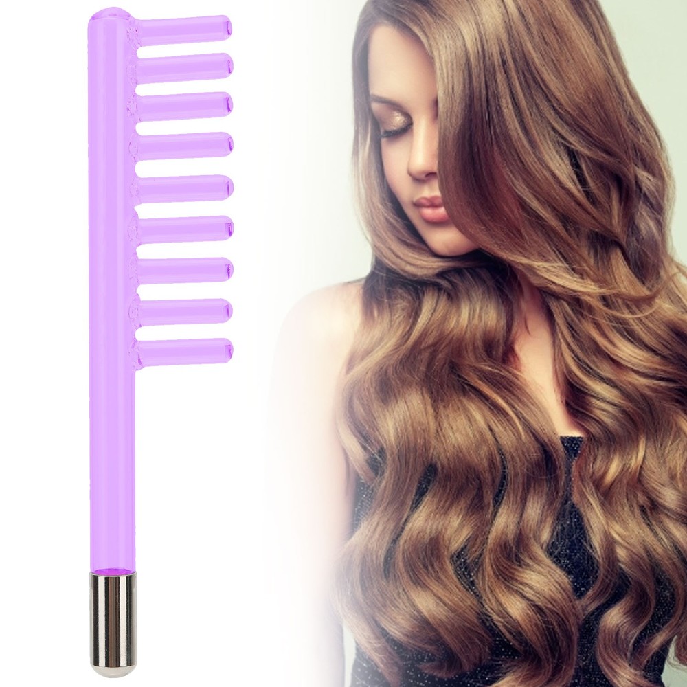 § Dandruff Removal Glass Comb Shaped Probe For High Frequency Electrotherapy