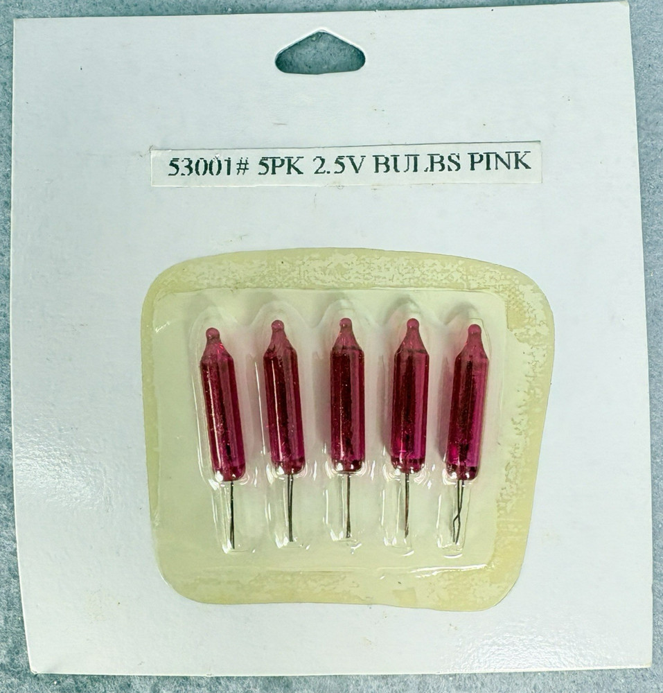 2.5 volt Christmas Light Bulbs PINK Mini for 50 100 150 count Light Strings