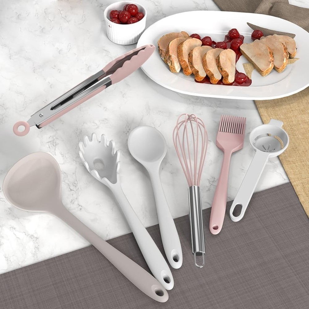 Complete Multicolor Silicone Kitchen Utensils Set - Ideal for Cooking & Baking
