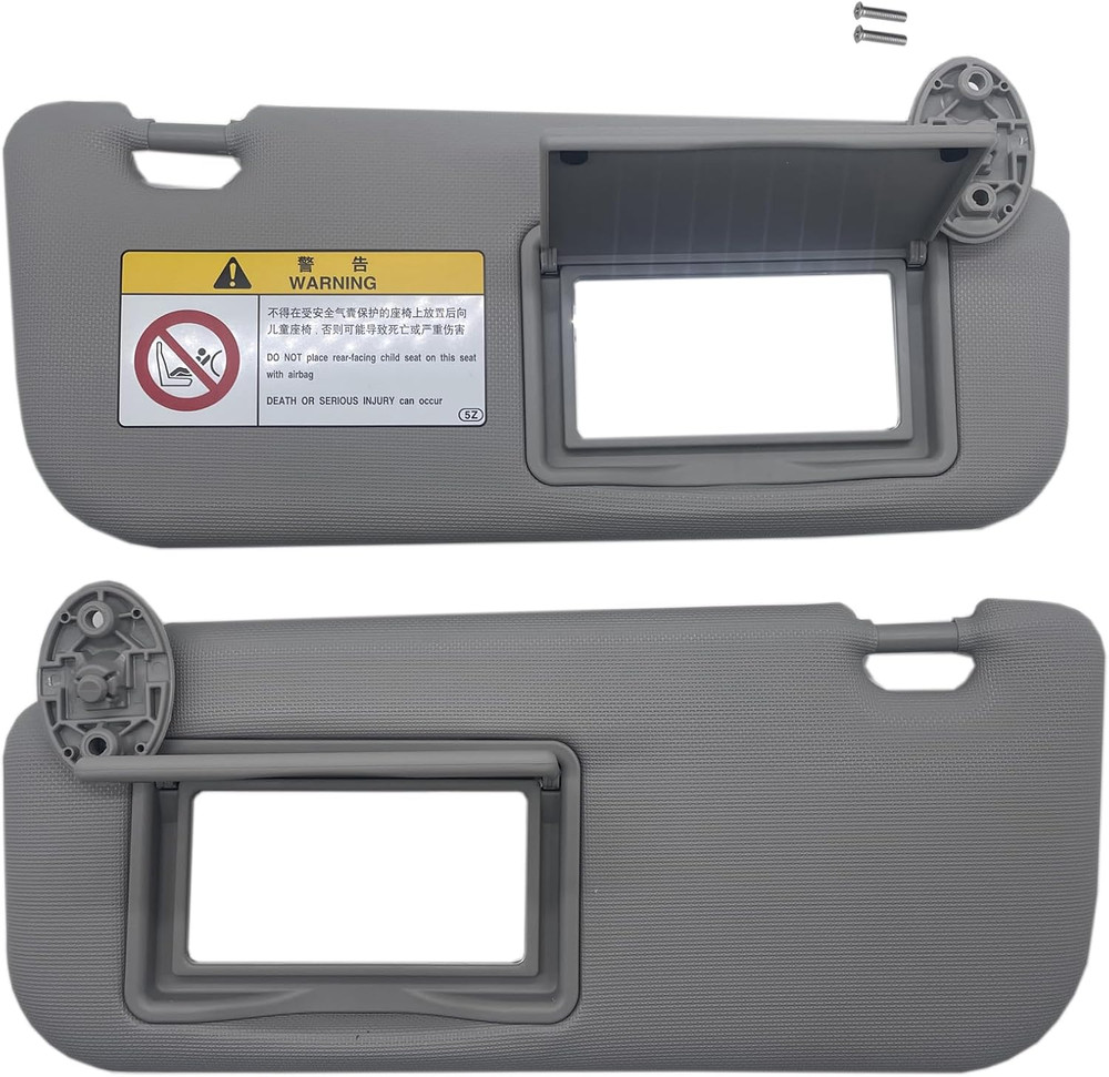 Left Driver & Right Passenger Side Sun Visor Compatible with Toyota Corolla 2014