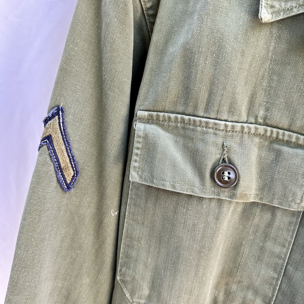 WWII US Army 3rd Pattern HBT Jacket Korean War 25th Inf Div Patched