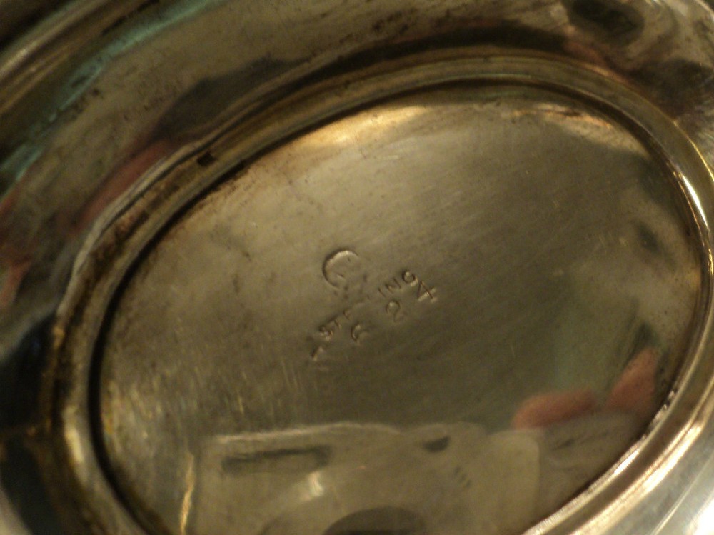 STERLING SILVER CLASSIC OVAL SAUCE DISH, 68 GRAMS